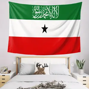 1pc Somaliland Flag Tapestry, 101.6x152.4cm Polyester 100% Wall Hanging, Woven Peach Skin Velvet, Heavyweight Decor for Bedroom, Living Room, Dorm - No Electricity Needed Size