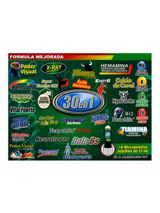 30en1 Super Vitamina - 10 Bebibles - Mas de 30 Vitaminas - All Vitamin B's Supplement 10pack