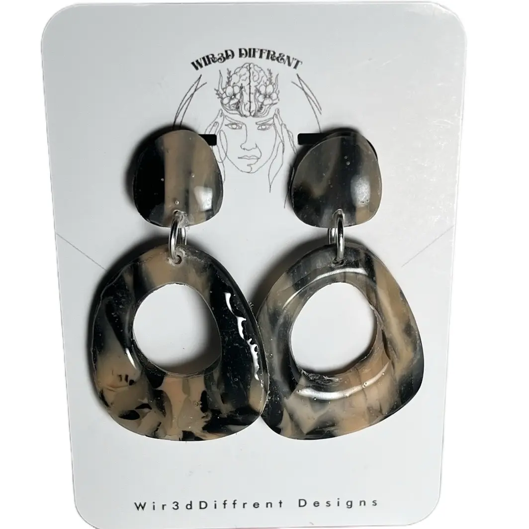Faux Tortoise Shell Earrings