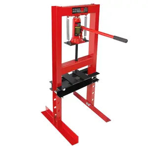Garvee Hydraulic Press,6 Ton H-Frame Garage Floor Adjustable Shop Press With Stamping Plates To Bend, Straighten, Or Press Parts, Install Bearings & U-Joints