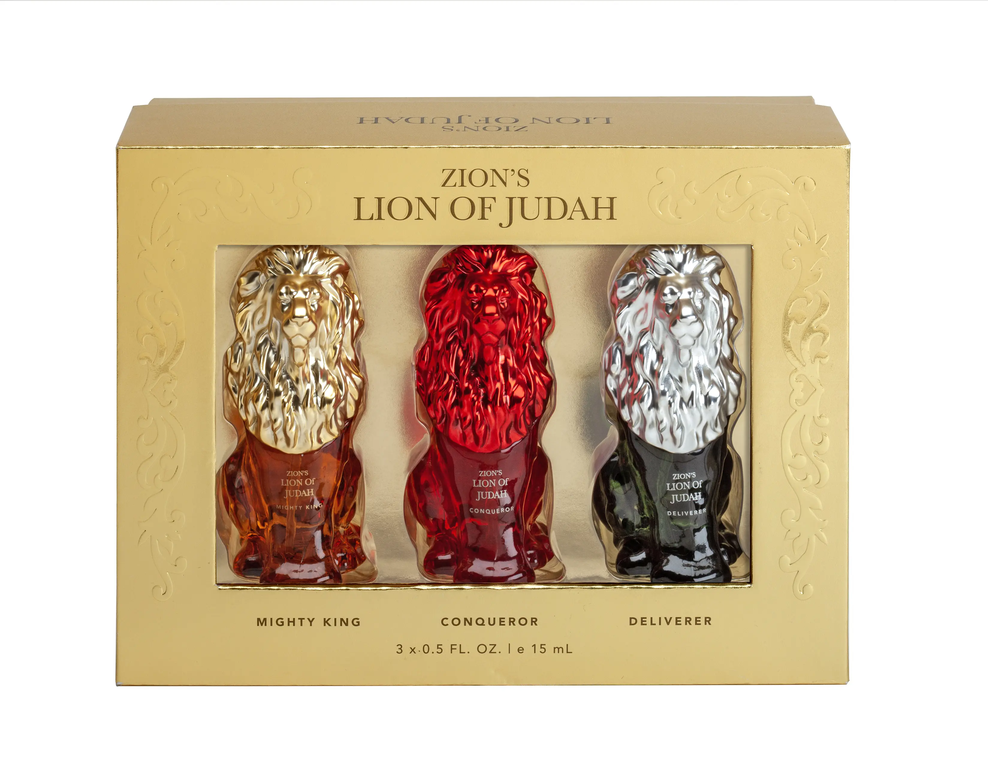 LION OF JUDAH | Eau de Parfum for Men – 3PC Set (0.5oz Each) – Bold, Spiritual Masculine Fragrance – Long-Lasting All-Day Scent for Strength, Style & Everyday Presence | Ideal for Everyday Wear, Office, or Special Occasions