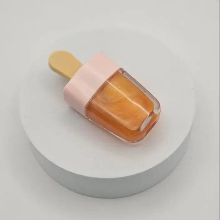 Dreamsicle Lip Oil - Creamy Sweet Orange & Vanilla Flavor with Jojoba Coconut & Almond Oils for Soft Smooth Lips in Adorable Ice Cream Shaped Applicator