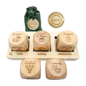 Deluxe Date Night Dice Game - Fun Romantic Couple Gift - 5 Dice, Board and Tote Bag For Bachelorette Parties, Anniversaries, Weddings, Bridal Showers, Food Themed Decisions