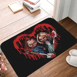 House Doormat Funny Horror Movie Characters Door Mat Halloween Welcome Mat Spooky Season Halloween Door Mat Ideal for Hallways Living Rooms Entryways