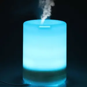 Zenvea 300mL Silent Glowing Aroma Diffuser 7 LED Color Options Humidifying Home & Office Decor