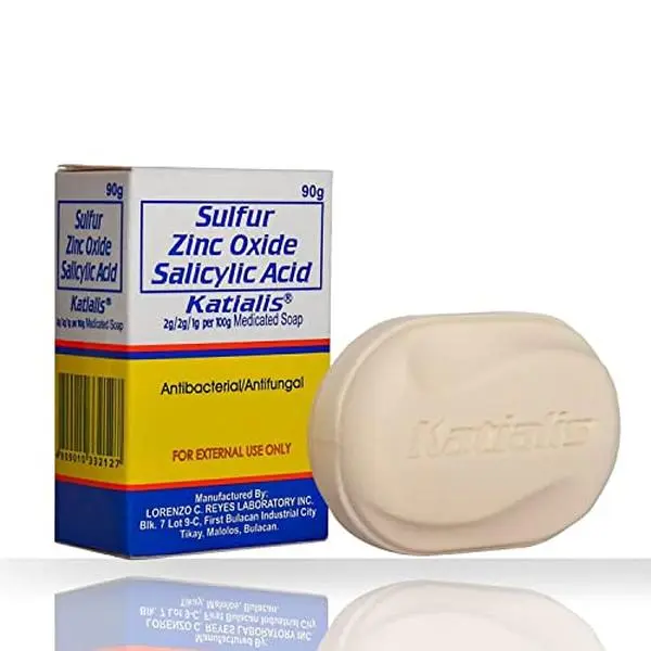 KATIALIS SOAP Sulfur Zinc Oxide Salicylic Acid Anti Fungal Anti Bacterial Soap 90 grams
