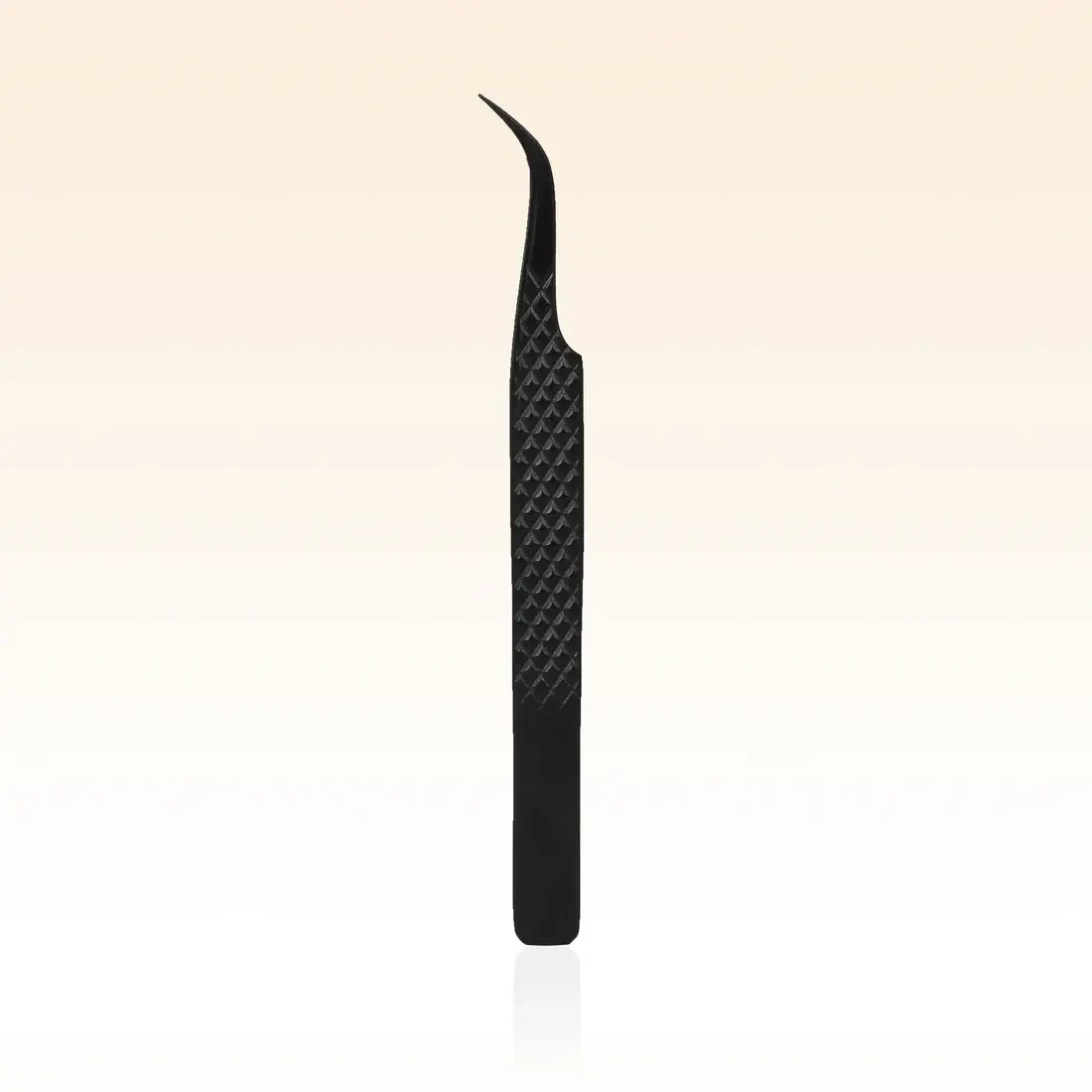 TAFFEAY TF-02 Lash Extension Tweezer, Professional Stainless Steel Beauty Tool with Black Fiber Non-Slip Coating for Enhanced Grip & Precise Hold, Fine Tips, Single Isolation, Durable Precision Design, Makeup Cosmetic Tool