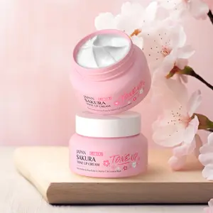 LAIKOU Japan Sakura Tone Up Cream, Brightening Hydrating Moisturizing Face Cream for Glowing Skin