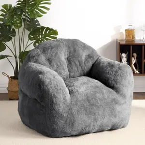 [FLASH SALE] Garvee Bean Bag Chair, 39" Bean Bag Couch Kids Bean Bag Chair with Filler Included, Beanbag Chair Soft Adult Bean Bag Sofa Chair Floor Sofa for Gaming Reading, Dark Gray