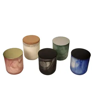 Sonoma Glass Jar Candle with Customizable Lid Color - Available in Multiple Colors for Aesthetic Appeal and Cozy Ambiance - Ideal for Home Decoration