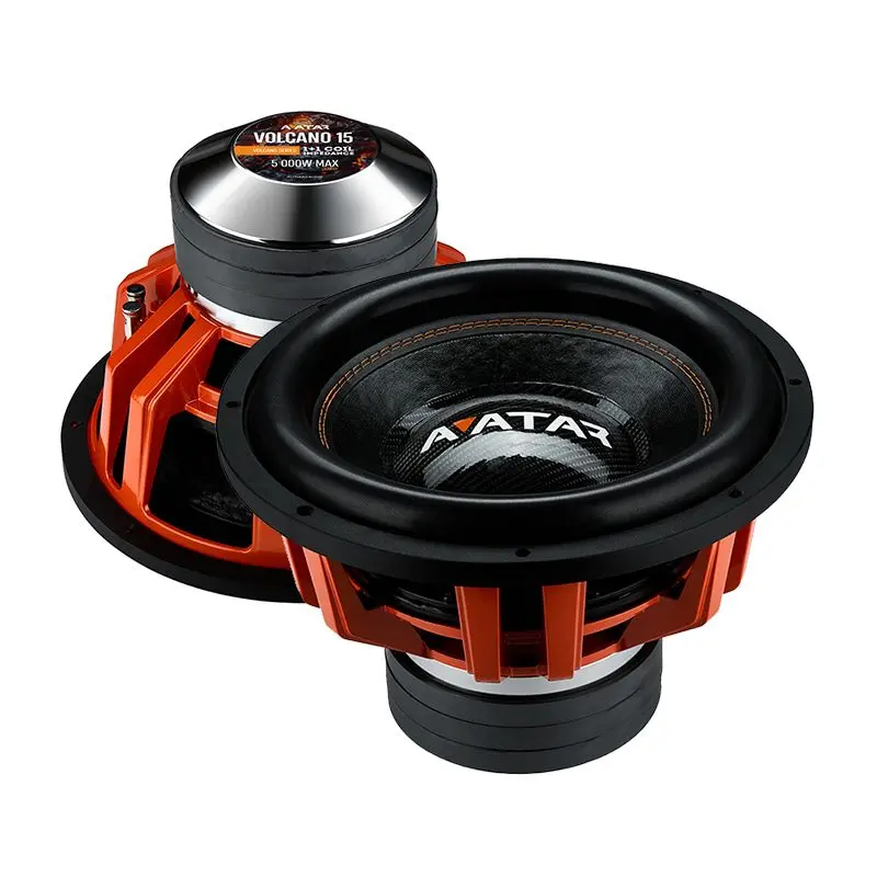 Avatar Volcano 15 D1/D2 High Power Single Unit Car Audio Speaker - 2500W RMS, 15" Large Subwoofer Speakers, 15 Inches Subwoofer