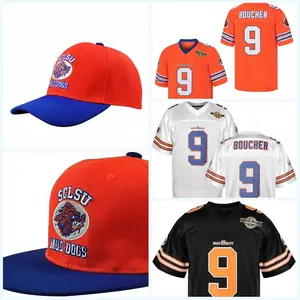 90s Football Jersey Bobby Boucher #9 The Waterboy Movie Snapback Hat Adjustable Embroidery Athletic Gear Sports Apparel