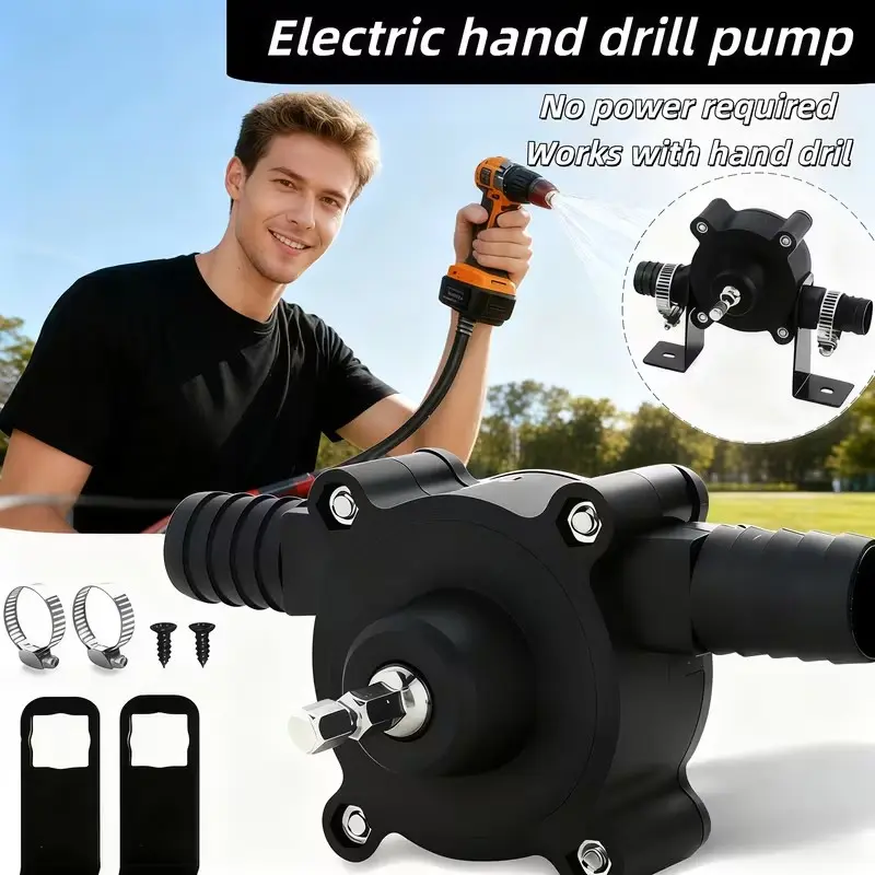 Hand Drill Pump Driver, Home Small Suction Pump, Hand Drill Water Pump, Portable Dc Self-Priming Centrifugal Pump No Power Required, Transfer Pump, Portable Pumps