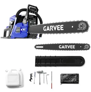 Garvee 20 Inch Gas Chainsaw 58CC 2-Stroke, 3.4HP Powerful Engine, Dual Safety Brake, Anti-Vibration, Quick Start, Wood Cutting & Tree Pruning