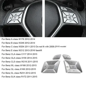 Car Steering Wheel Button Protector Sticker for Cars Decals Compatible with Mercedes-Benz A B C CLA GLA GLE GLC GLE CLS V Vito Class Car Interior Decoration Car Accessories