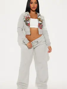 Ed Hardy Tiger Pant Set - Heather Grey