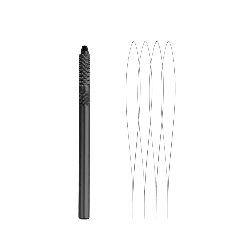 Hair Extension Loop Threader And Pulling Hook For Beads - Styling Tool Kit Feathers Extensions  2 Black