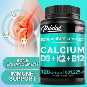 Pslalae 4-in-1 Calcium 600 mg with Vitamin D3 K2 B12 -  120 Capsules