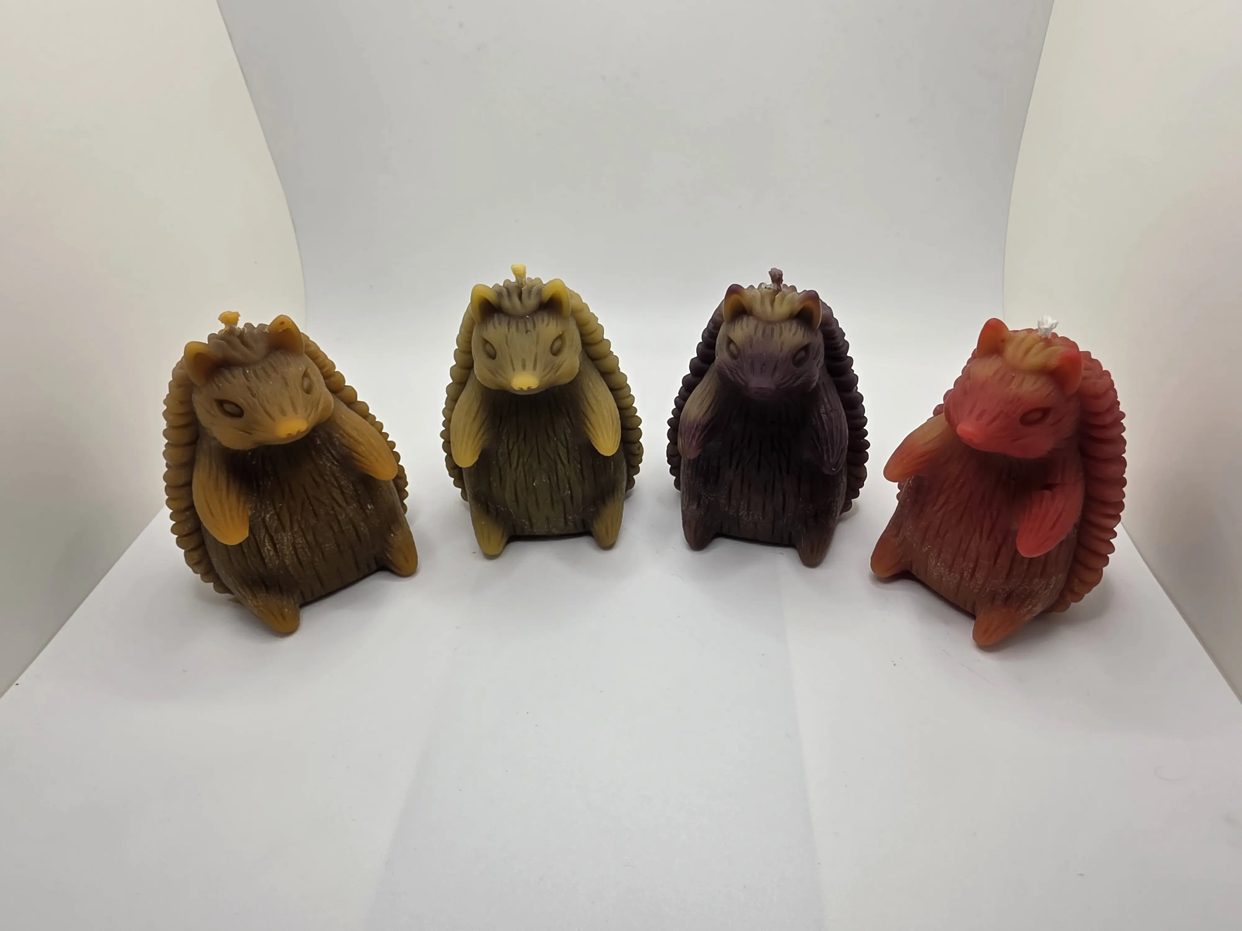 Hedgehog Beeswax Candles - Natural, non-toxic, vegan, sustainable, ecofriendly, Home decor, bright natural light,