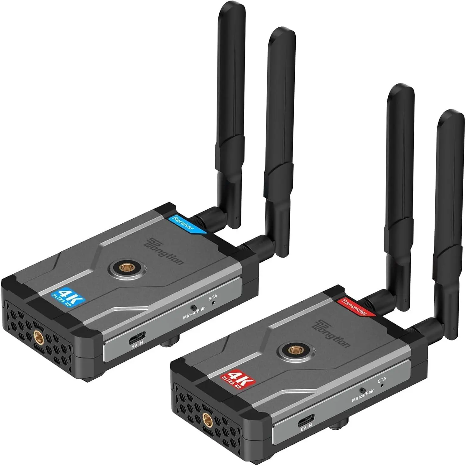 Wireless HDMI Extender, Wireless HDMI Transmitter and Receiver 4K@30Hz, 492FT Range, 4K Full HD |   Plug & Play for Camera/Laptop/TV/Projector(Focus)