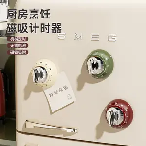 Magnetic Timer for Kitchen, Precise Countdown Timer, Attaches to Table or Refrigerator, Mechanical Timer, Ca Prop 65 Compliant