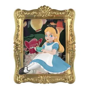 Disney Alice in Wonderland Gallery Series Frame Blind Box,4.5"Cute Anime Figurine Mystery Box, Aesthetic Bedroom Office Desk Decoration Ornaments,Cute Collectible Miniature Figurine,Surprise Desk Decor Gift for Girls Fans, Trendy Collectible Toy