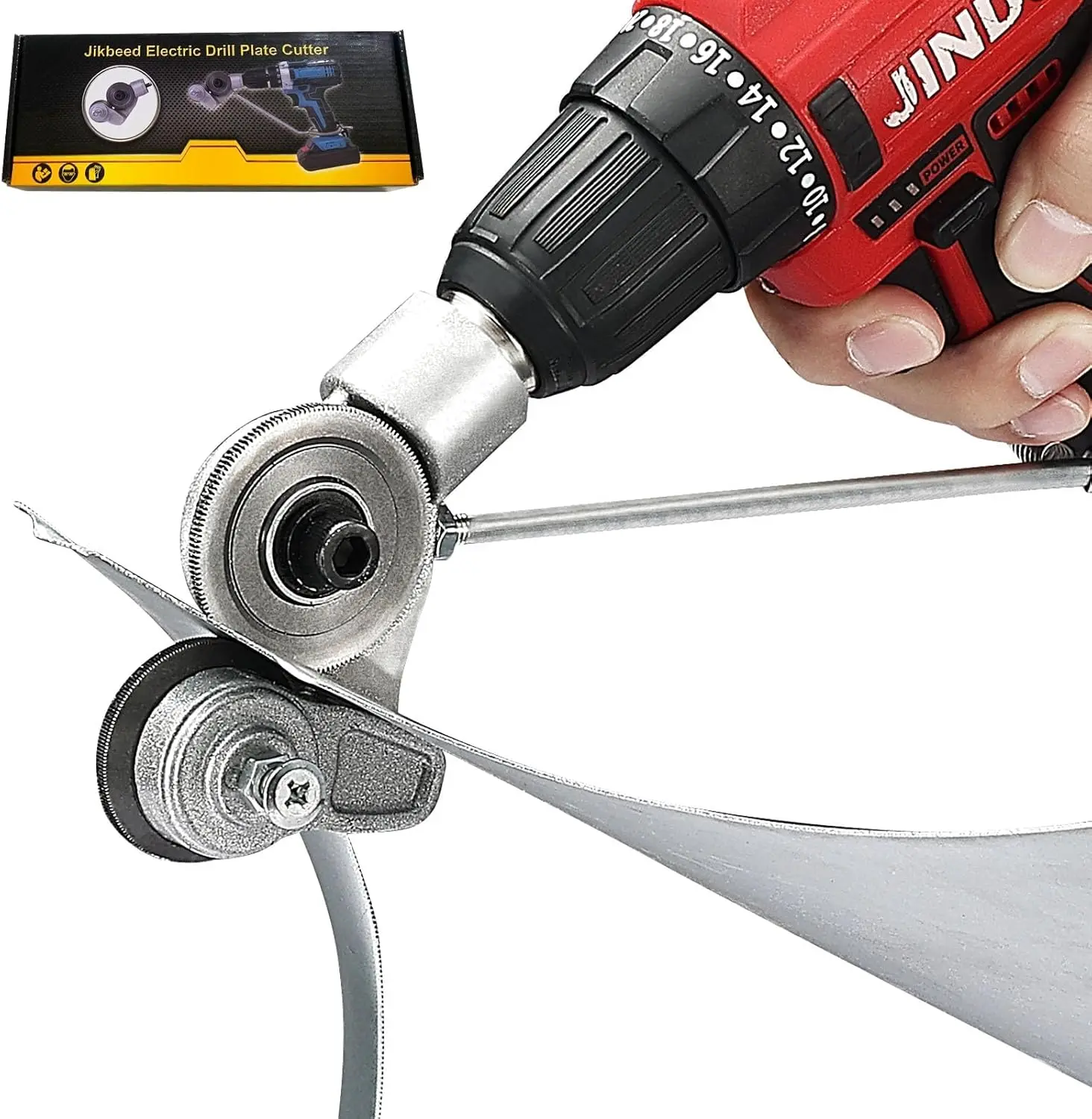 Metal Nibbler Drill Attachment - Electric Drill Shears Attachment  Nibbler, Sheet Metal  Tool Adapter, Specifically Designed for  Flat Metal Sheets of 21 Gauge and BelowQuesear