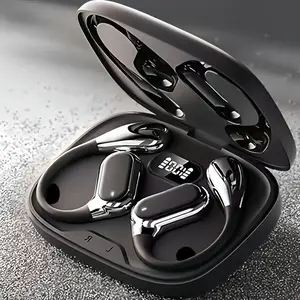 Wireless Earphone, Open-Ear Design Earphone with Charging Case, Noise-Cancelling Headphone with Touch Control for Gaming & Sports, USB Charging Headset