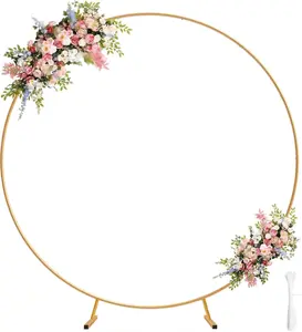 Metal Garden Arch Backdrop Stand Set - 6.56FT Metal Backdrop Decoration for Weddings, Baby showers & Balloons - Ornaments, Banners