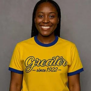 Sigma Gamma Rho Greater Since 1922 Embroidered Ringer Tee