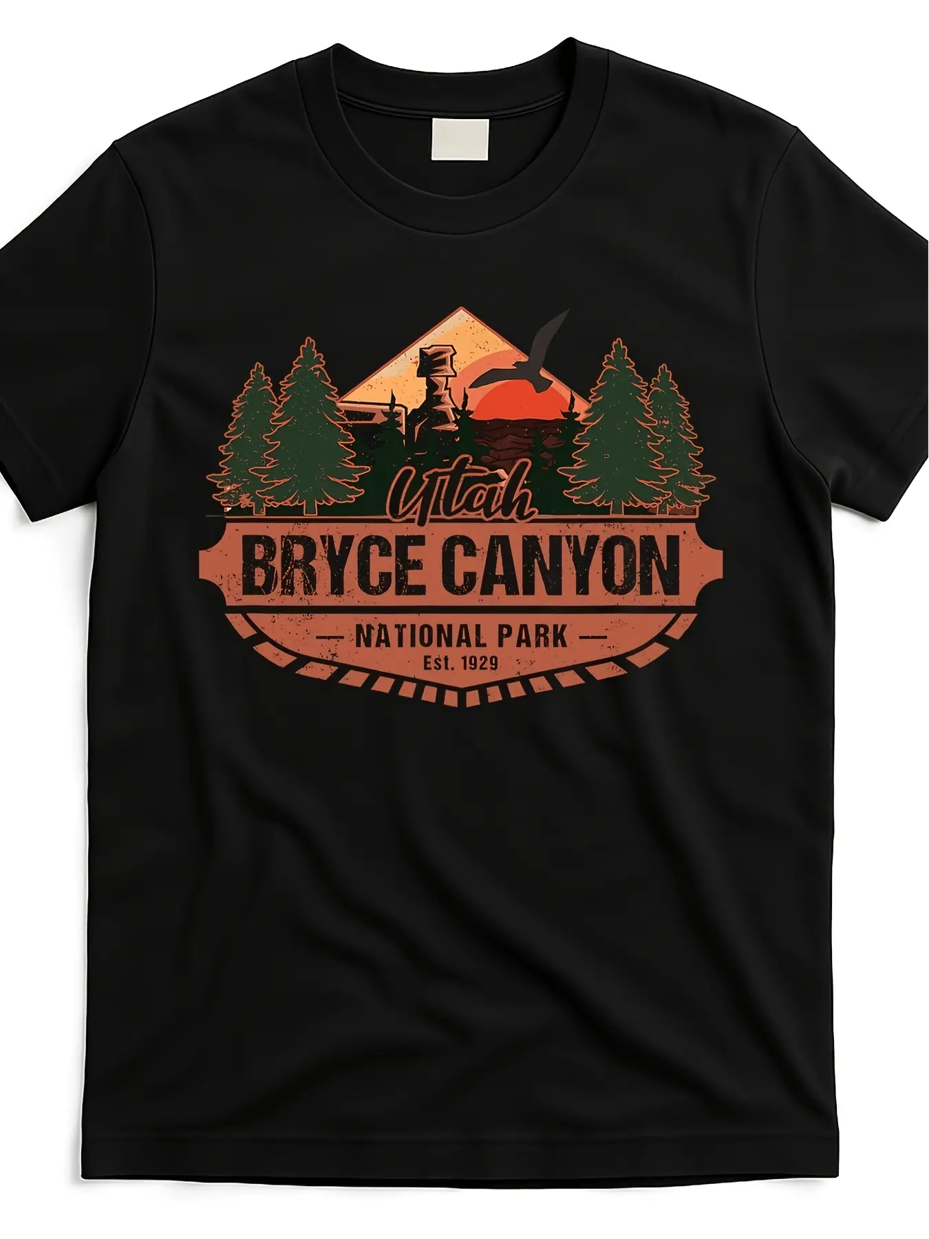 Bryce Canyon National Park Utah Usa Desert Vacatio unisex soft cotton short sleeve t shirt, vintage graphic casual tee for men women teens, perfect birthday holiday gift for camping travel gym daily street casual wear