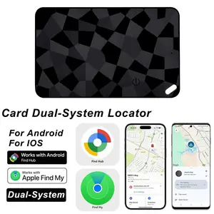 Dual System Wallet Tracker Card, Wireless Charging, Ultra-Thin 1.6mm, Compatible with iOS & Android, 1 Pack