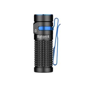 OLIGHT Baton4 Rechargeable EDC Flashlight, LED Pocket Flashlight 1300 Lumens with Magnetic Charging Cable, Small Powerful Bright Flashlight IPX8 Waterproof for Home, Camping, and Emergencies
