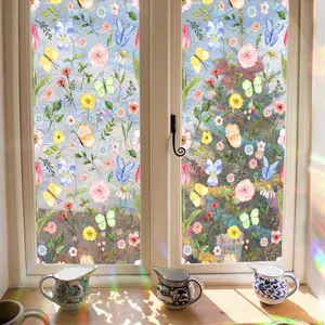 Color film glass stickers for living rooms and bedrooms, adsorption film for bathrooms to prevent peeping on toilet doors, electrostatic adsorption without glue, suitable for aesthetic decoration of living rooms, offices, and bedrooms