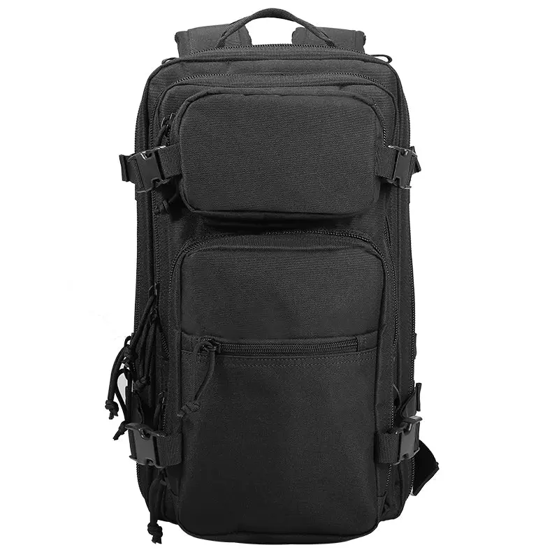 YAKEDA Tactical Backpack, 28L Military-Inspired Hiking Trekking Rucksack in 600D Synthetic Polyester for Unisex Outdoor Camping, Tactical Accessories, Buckle, Multi Compartment Backpack, Zip, Youth