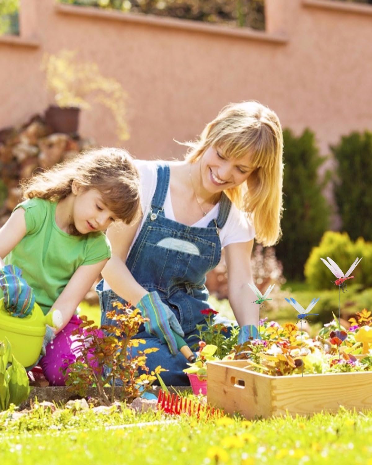 12 Counts Outdoor Fake Dragonfly Rod Clip, Garden MetalDragonfly Clip.Natural Organic Concept, 3D Dragonfly GardenDecoration, Garden Bird and Fly Interfere Devices for Indoorand Outdoor Garden,Creative Home Accessories DecorativeDesign