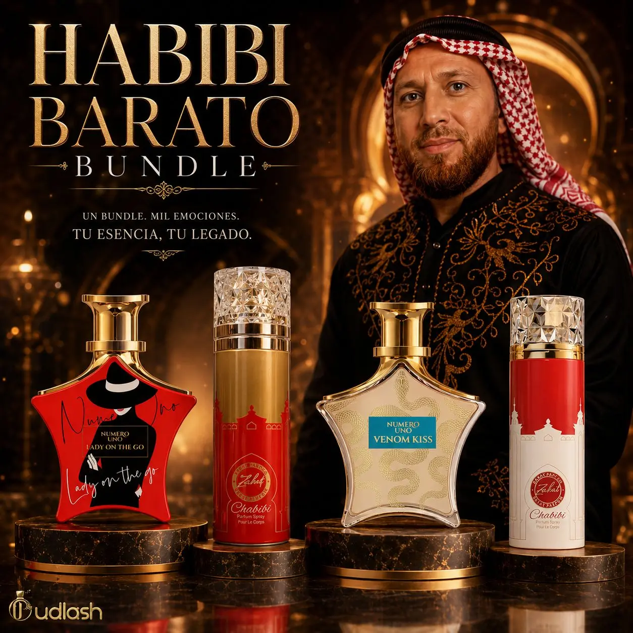 Habibi Barato Bundle | Numero Uno Lady on the Go + Venom Kiss + Z26 Body Spray + Z96 Body Spray | Eau De Parfum | 100 ML | Spicy - Citrus & Sweet Notes