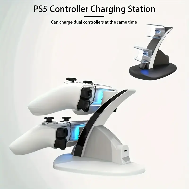 Dual Joystick Charging Station, Compact Portable Console Charging Station For PS5 Controller, Console Controller Accessories, Dual Joystick Simultaneous Charging, Controller Charger