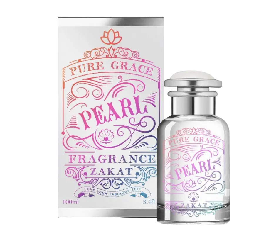 Zakat Parfums | Pure Grace | Pearl | Unisex Fragrance | 100 ML - 3.4 OZ | Eau De Parfum | Hyacinth - Grapefruit & Quince