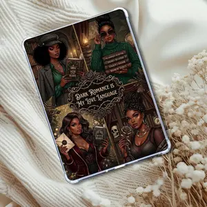 Dark Romance Melanin Girls Kindle Insert: Purple Bookish eReader Decor