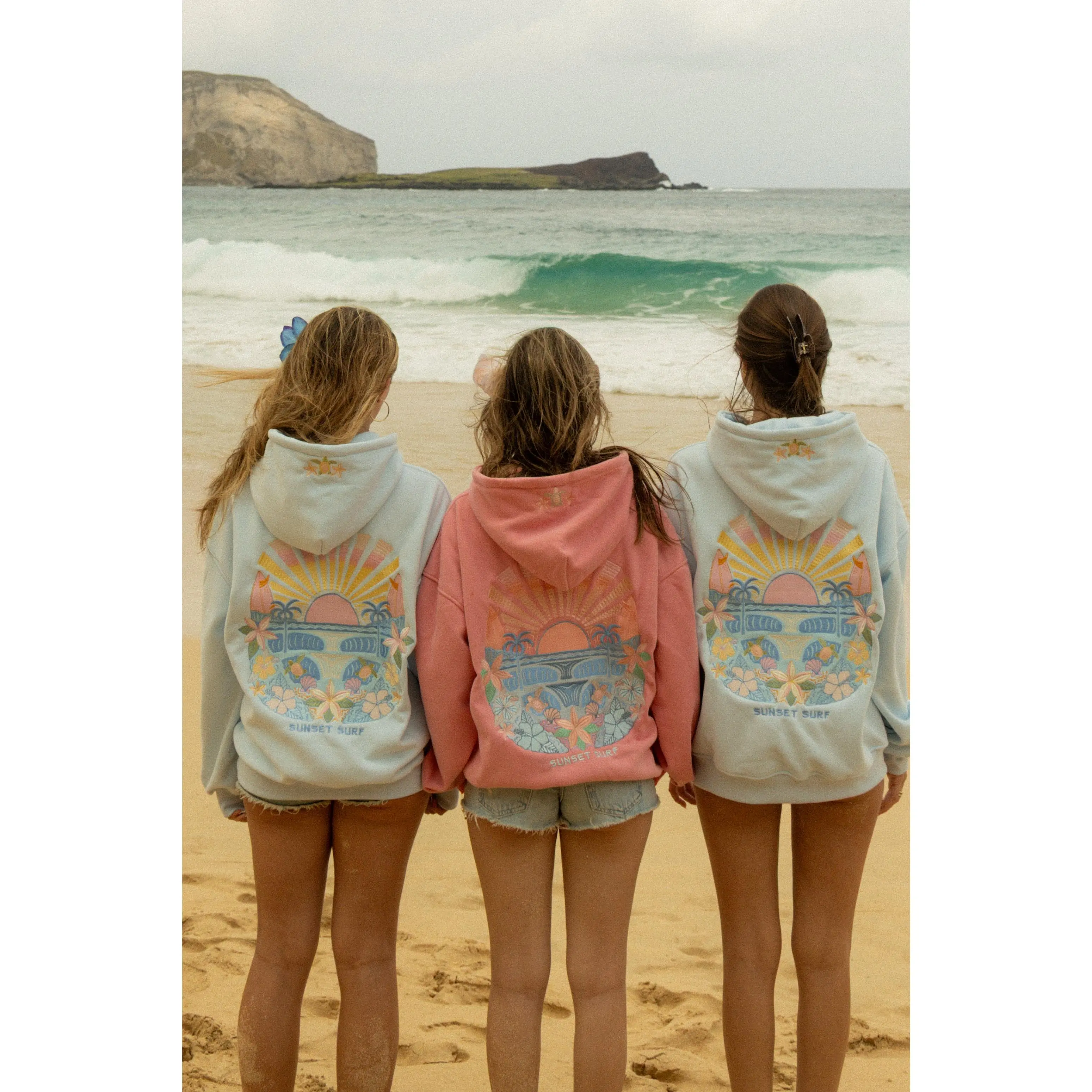 Hibiscus Wave Hoodie