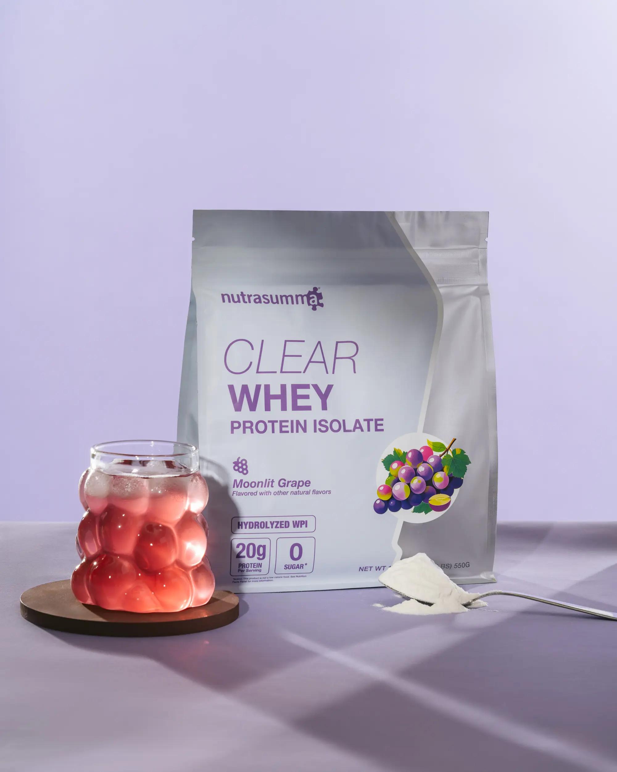 Nutrasumma Clear Whey Protein Isolate 1.2 lbs - Moonlit Grape Flavor