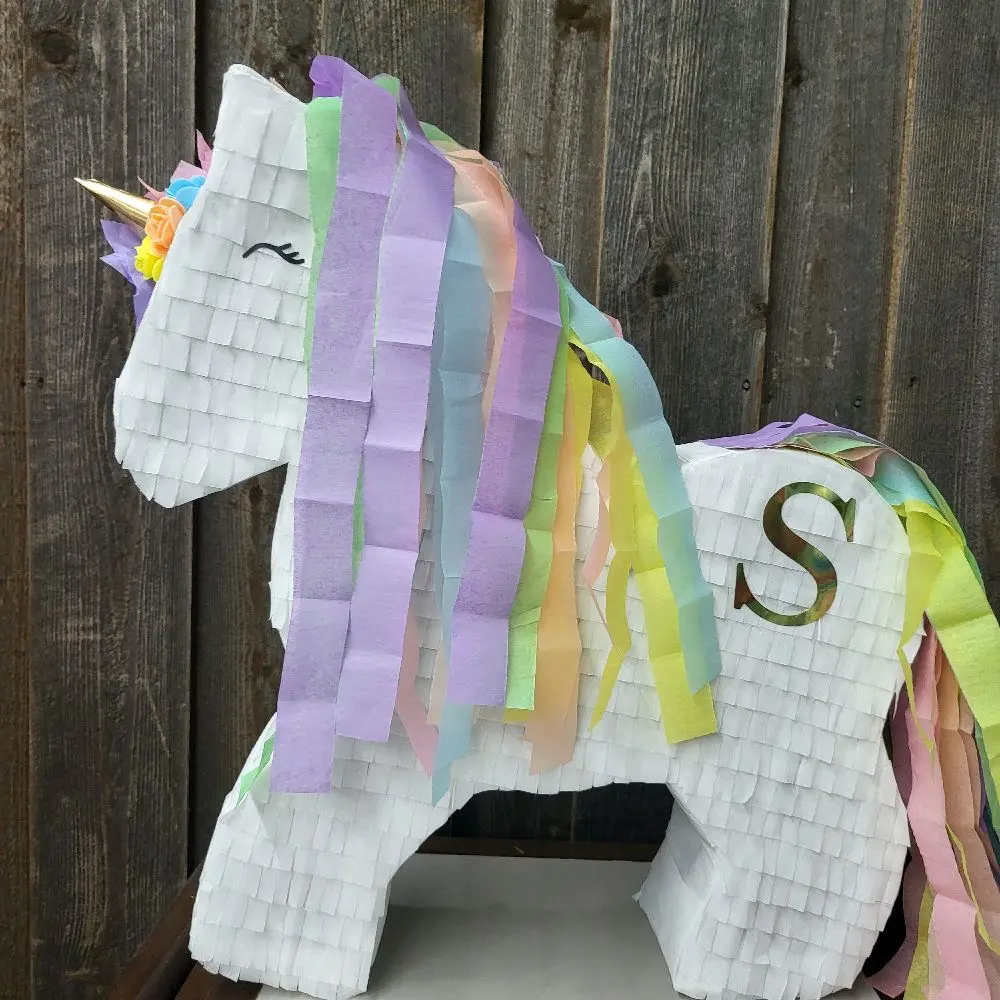 Unicorn piñata 14 inches tall