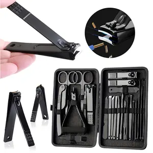 Nail Clippers Sets with Case - 24 in 1 High Precisio Stainless Steel Nail Cutter Pedicure Kit Nail File Sharp Nail Scissors and Clipper Manicure Kit Fingernails & Toenails with Portable Stylish case for Men and Women