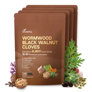VIVONU Wormwood Black Walnut Cloves Capsules 240 Capsules (80-Day Supply)- Boost Metabolism & Enhance Energy | Contains Black Walnut, Garlic, Wormwood, and More SummerVibes
