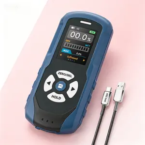 Rechargeable Pinless Moisture Meter, Color Display Humidity Detector, Wood Drywall Masonry Tester with Adjustable Alarm, Non-Destructive Water Leak Finder for Home, Data Record Feature, Reusable Pinless Sensor