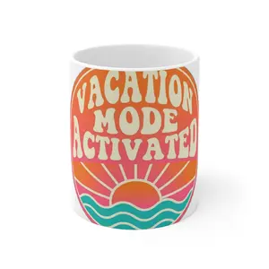 Vacation Mode Activated Summer Travel Graphic — Mug
