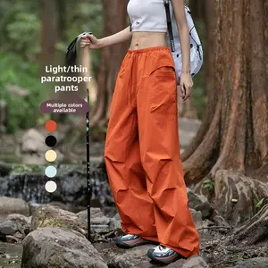 Stormtrooper pants women's outdoor hiking overalls quick-drying sports paratrooper summer dopamine long pants Vintage Acid Wash Heavyweight Hoodie Womenswear Bottom fleece cotton