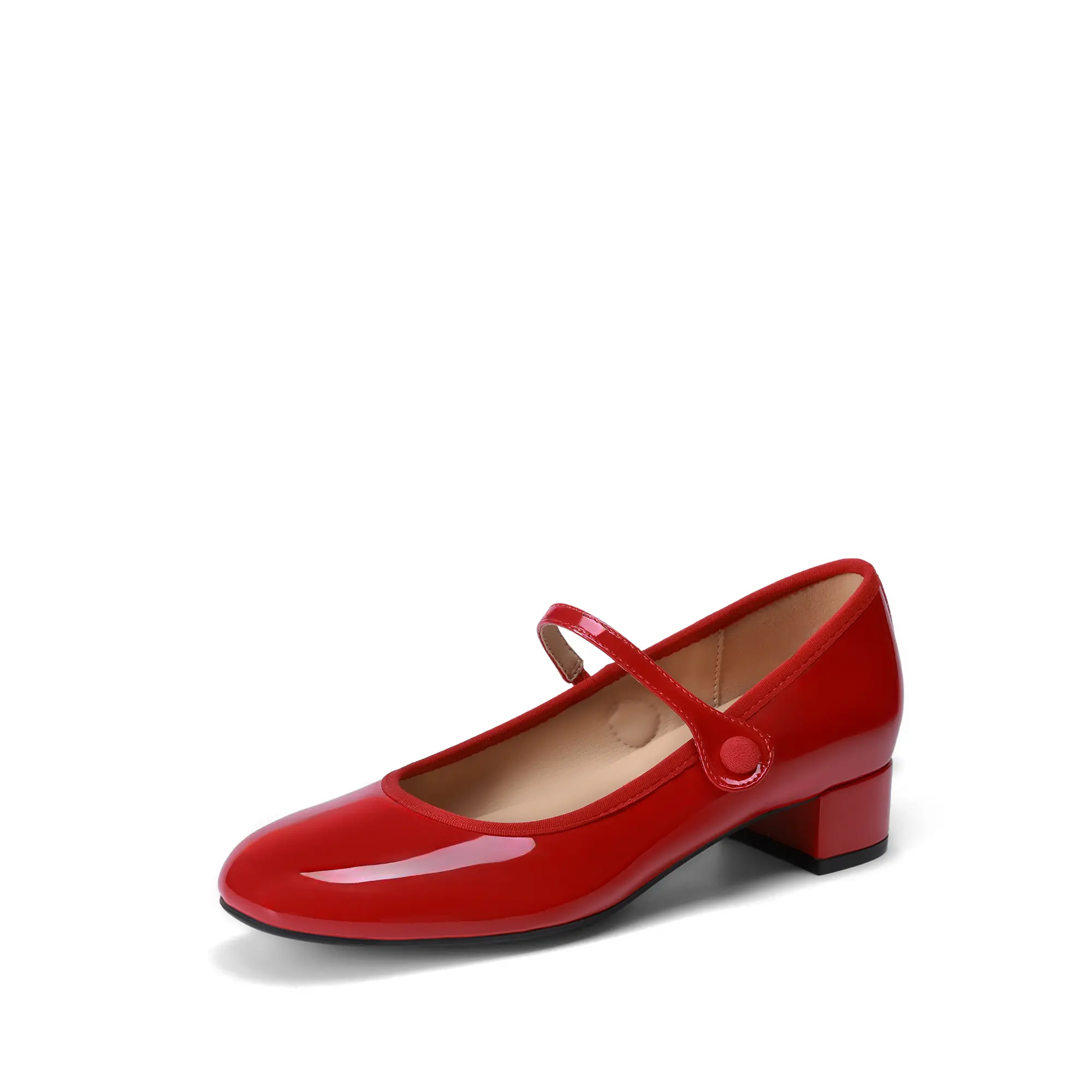 Dream Pairs Women's Mary Janes, Chunky Low Block Heel Pumps with a Closed Round Toe, Comfortable Walking Shoes for Work, Women's Shoes, Cute Pumps, Thick Bottom Shoes, Casual Work