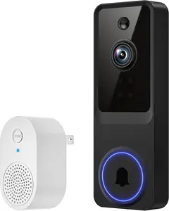 Wireless Video Doorbell Camera,1080P FHD, Motion Detection, Two-Way Audio, Night Vision, Cloud Storage, Battery Powered, 2.4GHz Wi-Fi Only, Indoor Outdoor Surveillance